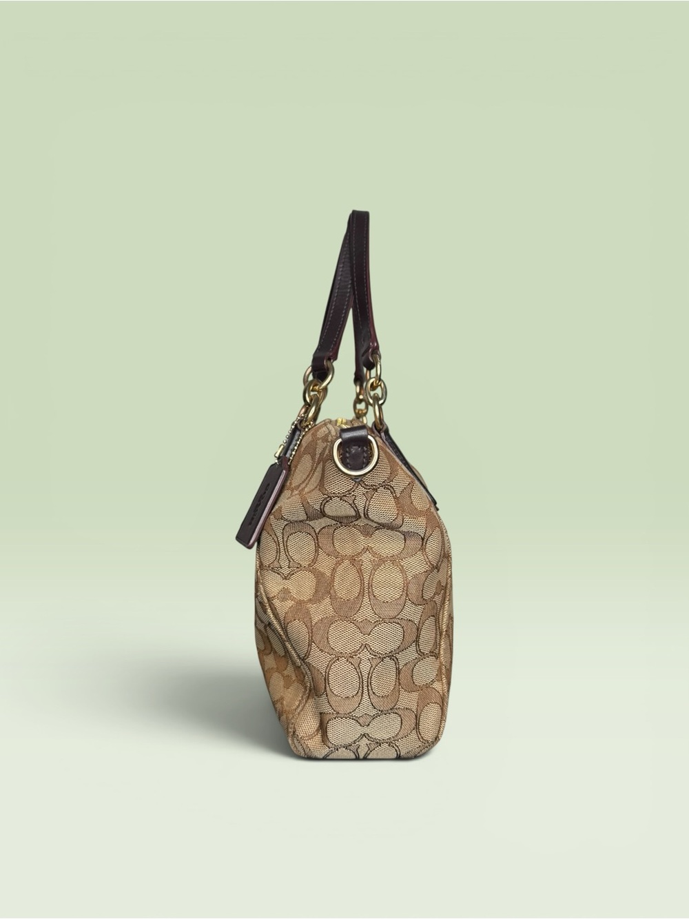 Coach Small Kelsey Satchel Signature Jacquard - Picture 5 of 10